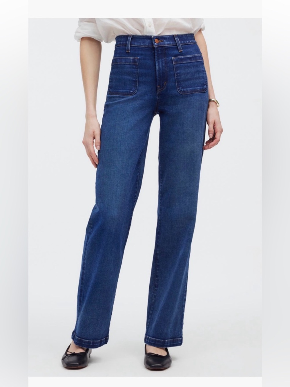 Madewell Emmett Indigo High-Rise Straight-Leg Jeans